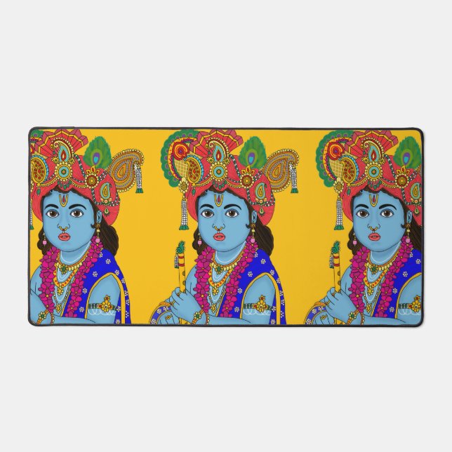 Child Krishna  Desk Mat (Front)