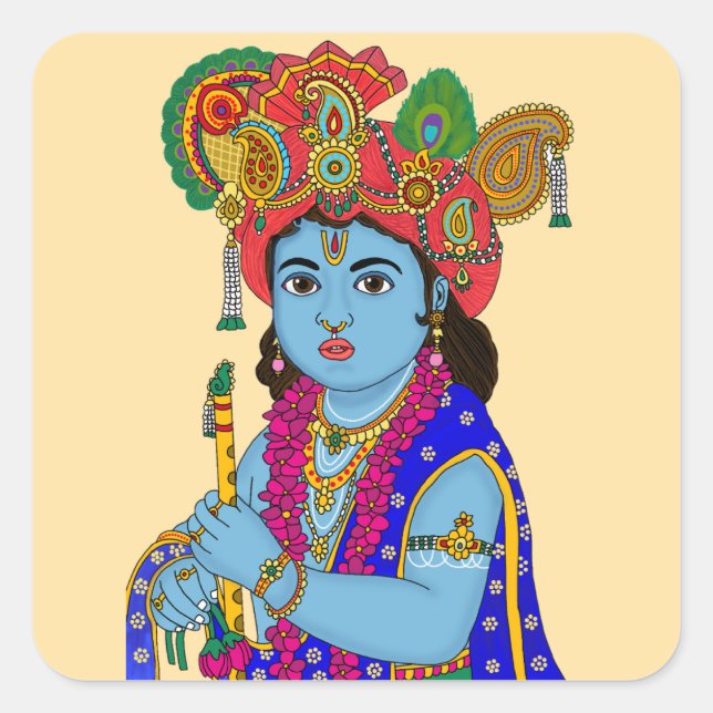 Child Krishna Sticker (Front)