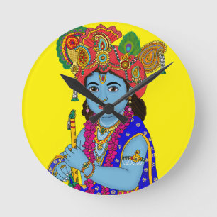 Child Krishna Wall Clock