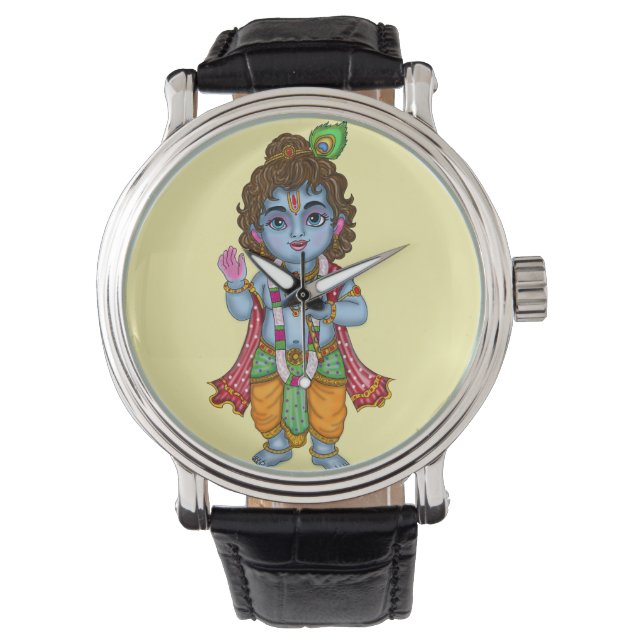 Child Krishna Wall Clock Watch (Front)