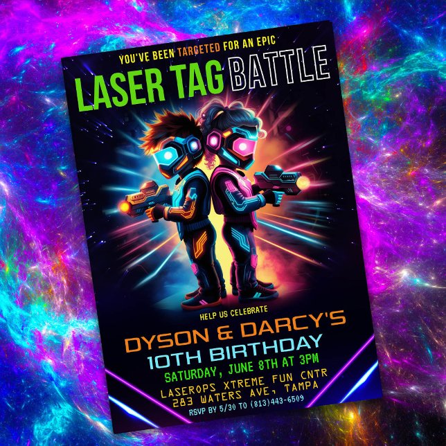 Child Laser Tag Birthday Invitation (Creator Uploaded)