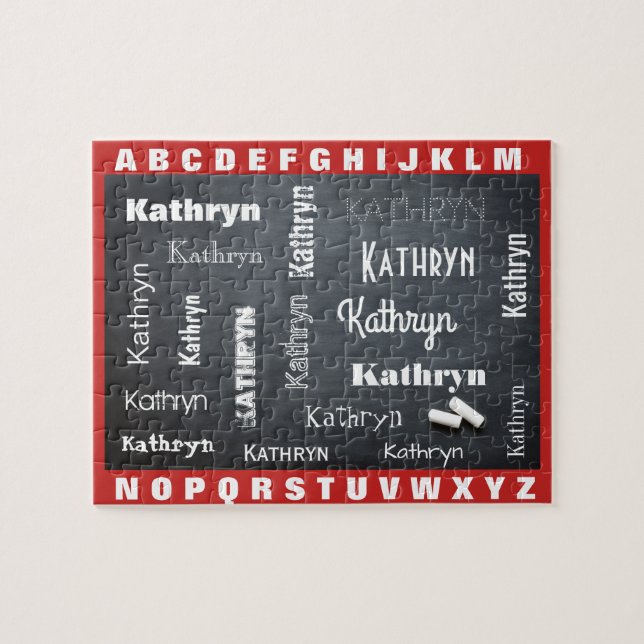 Child Learning To Spell Name Jigsaw Puzzle (Horizontal)