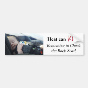 Child Left in Hot Car Danger of Death Reminder Bumper Sticker