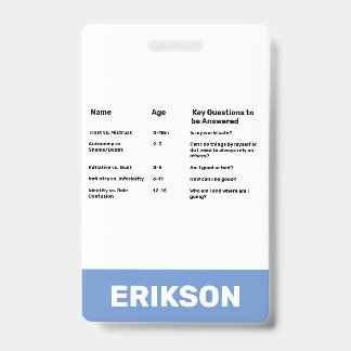 Child Life Child Development Theorists ID Badge