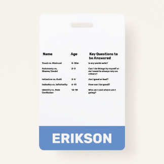 Child Life Child Development Theorists ID Badge