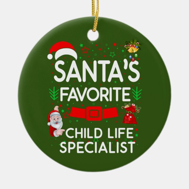 Child life specialist ceramic tree decoration (Front)