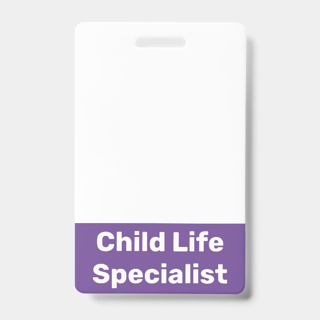 Child Life Specialist ID Badge (Front)