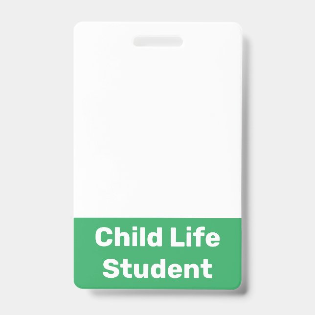Child Life Student ID Badge (Front)