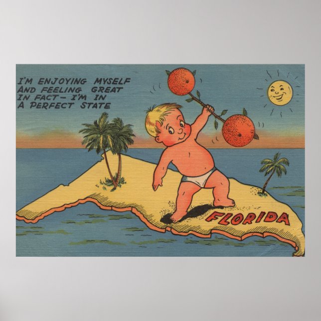 Child Lifting Barbell of Oranges Poster (Front)