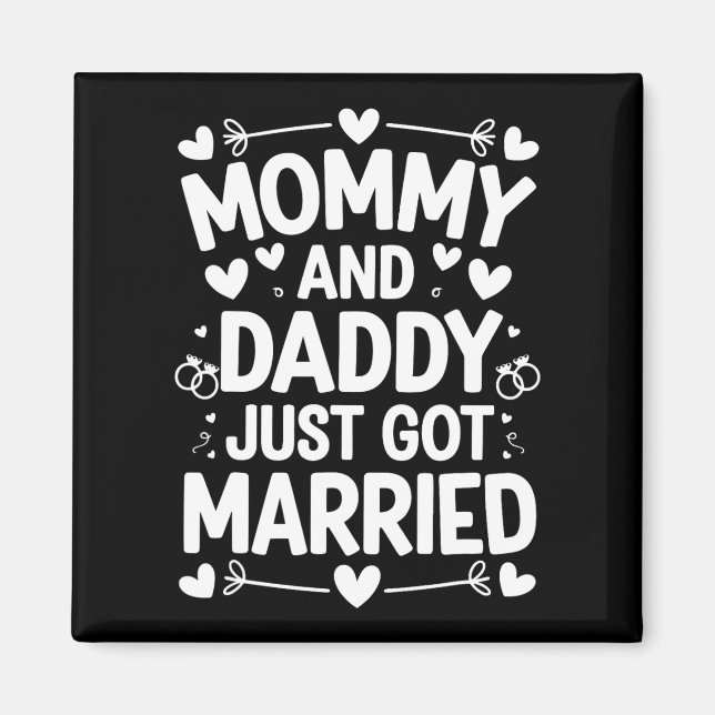 Child Marriage Wedding Bride Groom Mummy And Daddy Magnet (Front)