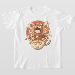 Child Name Owl Kids T-Shirt for Boys Girls School