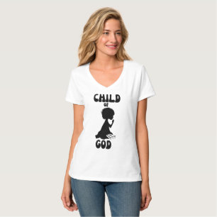 Child Of God Bible Quote Women's V-Neck T-Shirt