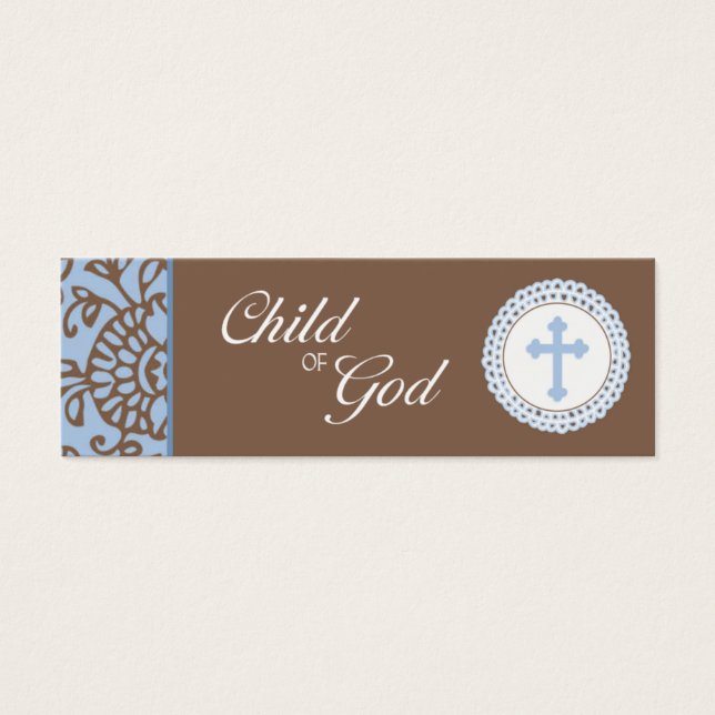 Child of God - Blue Favour Tag (Front)