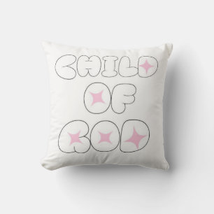 Child of God / Bubble Letter/ Kid's Bedroom Pillow