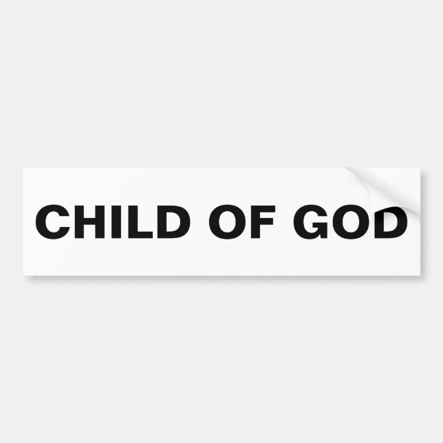 "Child Of God" Bumper Sticker (Front)