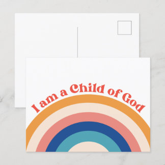 Child of God Cute Rainbow Post Card 