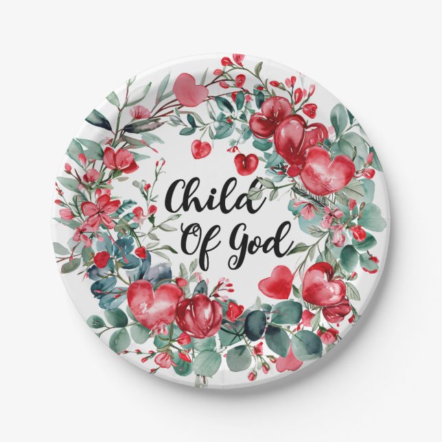 Child Of God Paper Plate (Front)