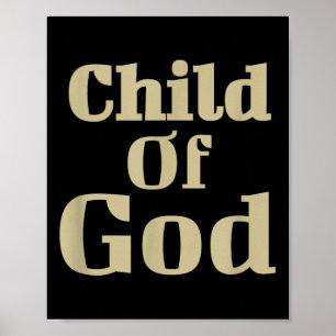 Child Of God Retro Jesus Religious Christian Bible Poster