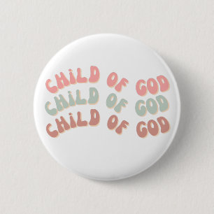 Child of God Retro Waves 6 Cm Round Badge