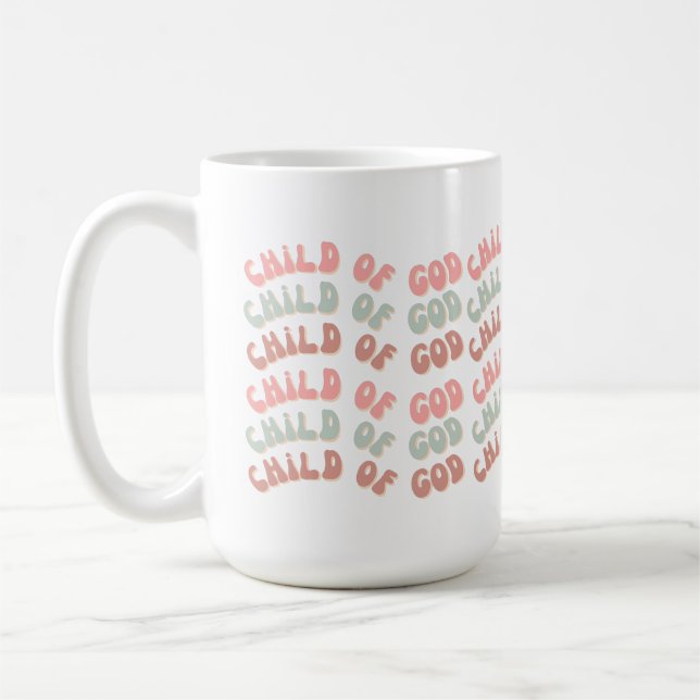 Child of God Retro Waves Coffee Mug (Left)