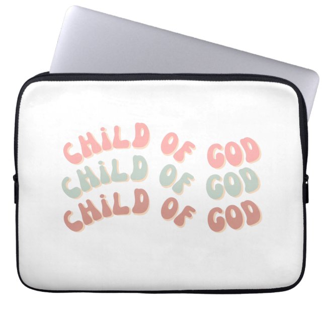 Child of God Retro Waves Laptop Sleeve (Front)