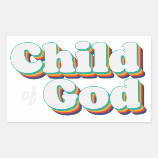 Child of God Vintage Christian Inspirational Rectangular Sticker