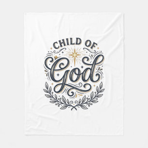 Child Of God Vintage Engraving Shirt Design_1 Fleece Blanket