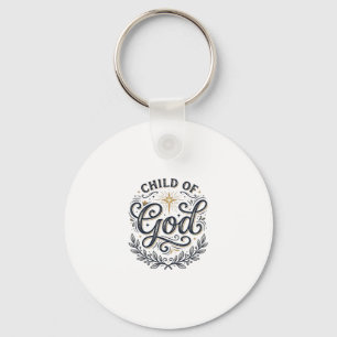 Child Of God Vintage Engraving Shirt Design_1 Key Ring