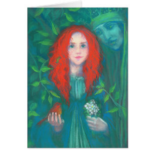 Child of the forest, red haired girl, green shades