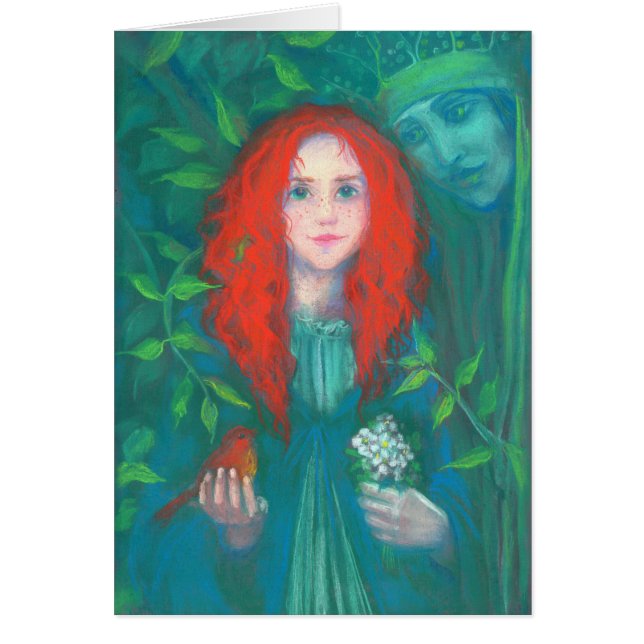 Child of the forest, red haired girl, green shades (Front)