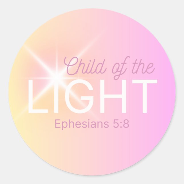 Child of the Light - Bible Verse Sticker (Front)