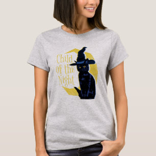 Child of the Night Black Cat and Moon T-Shirt