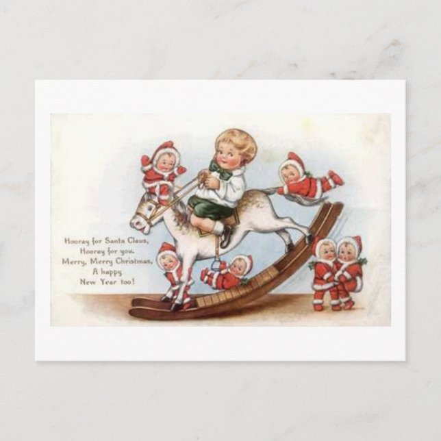 Child on Rocking Horse Postcard (Front)