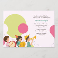 Child Parade Birthday Party Invitation