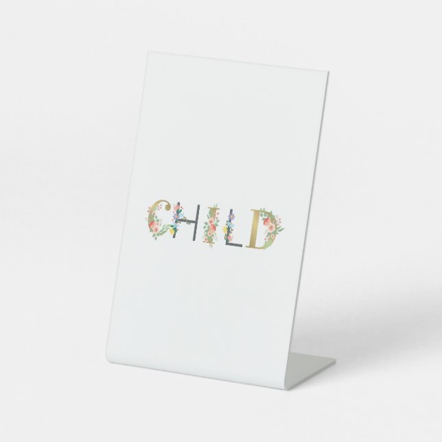 Child  pedestal sign (Front)