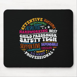 Child Penger Safety Technician Mouse Pad