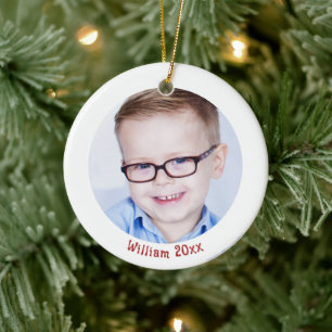 Child Photo Christmas Ornaments With Name