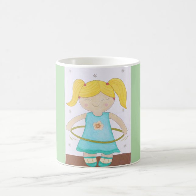 Child playing with a hula hoop coffee mug (Center)