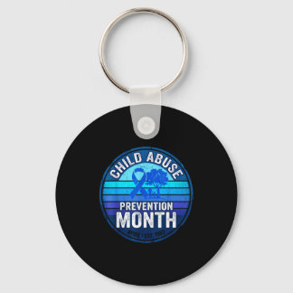 Child prevention month blue ribbon awareness key ring