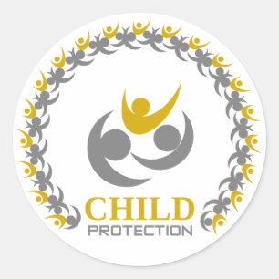child protection classic round sticker