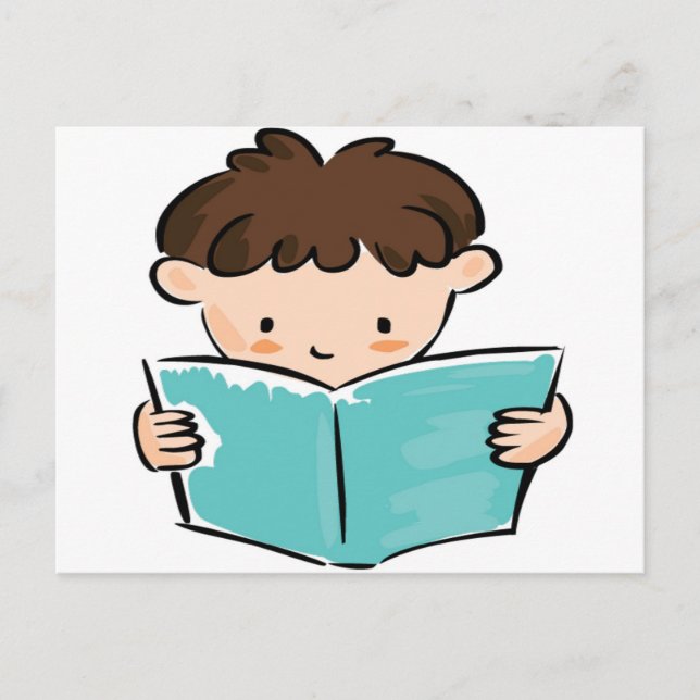 Child reading a book postcard (Front)