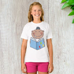 Child Reading A Maths Book T-Shirt<br><div class="desc">A child reading a maths book and learning. This design looks really effective on this Girls T-Shirt</div>