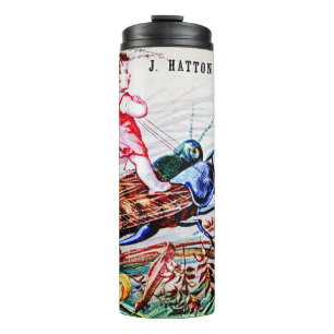Child Riding Grasshoppers Thermal Tumbler