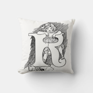 Child’s Capital Letter 'R' Monogram Cushion