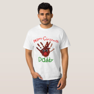 Child’s Christmas hand print t-shirt Rudolph rei