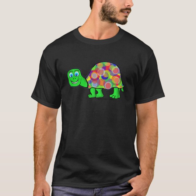 Child s Turtle to Tortoise Abstract Colour Circles T-Shirt (Front)