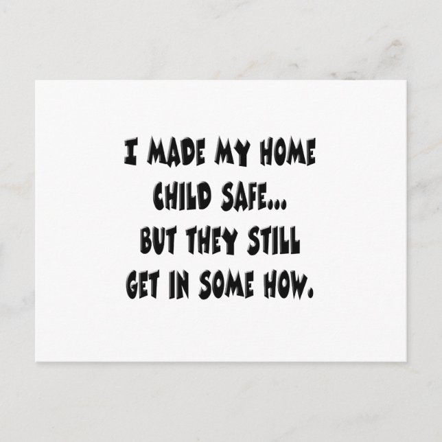 Child Safe Home Postcard (Front)