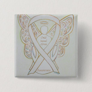 Child Sexual Abuse Awareness White Ribbon Pin