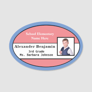Child Student Photo Name ID Identification Custom Name Tag