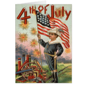 Child US Flag Fireworks Firecracker Explosion